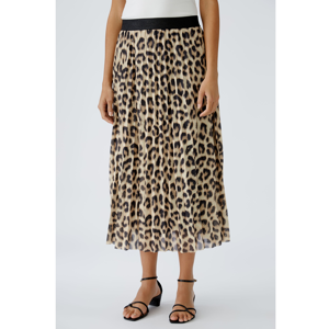 Oui Midi Leopard Print Skirt